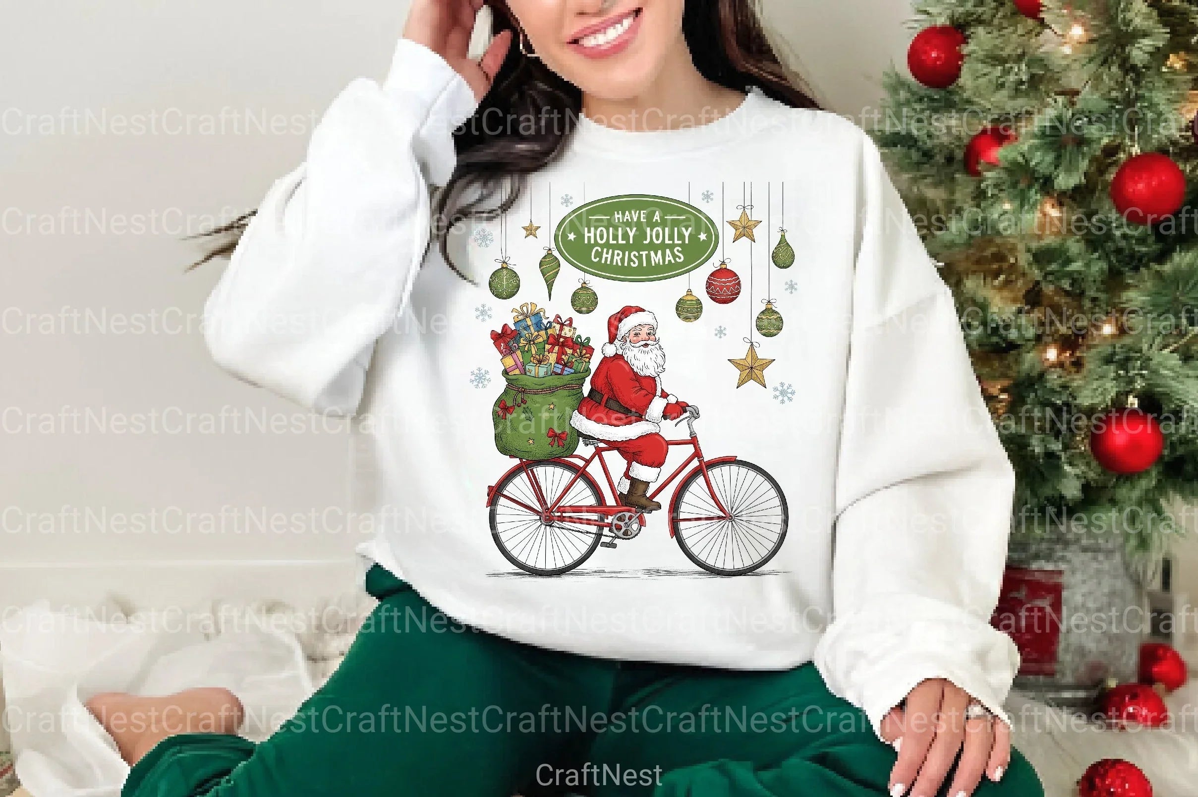 Vintage Christmas Santa Claus Clipart Bundle