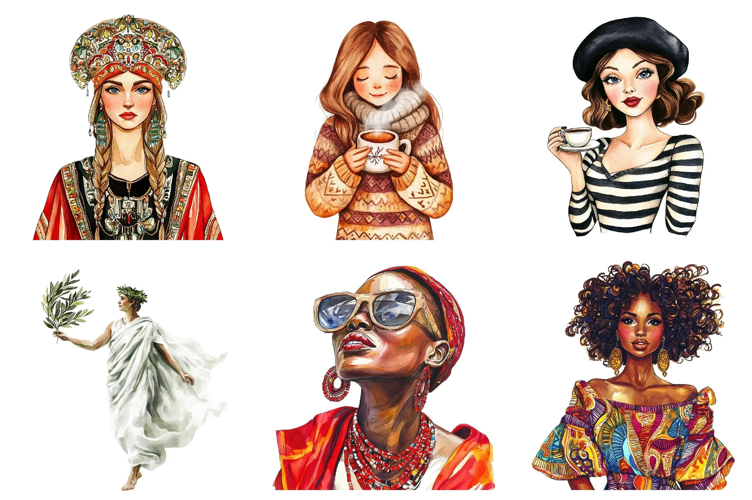 International Women Clipart Bundle - CraftNest - Digital Crafting and Art