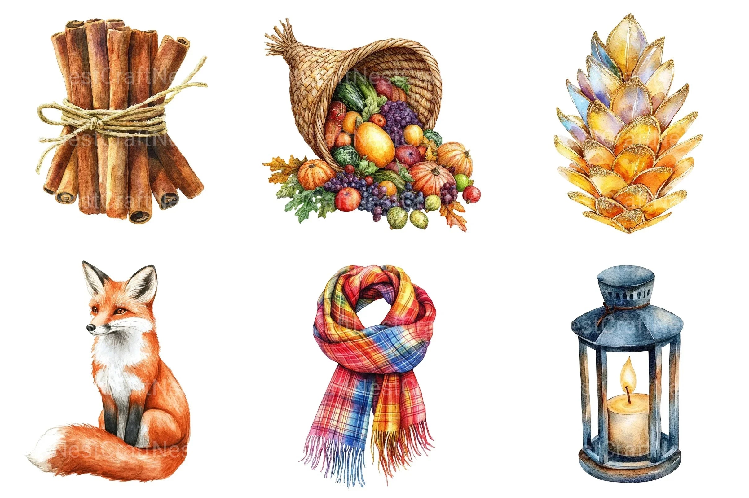 Autumn Chilly Morning Clipart Bundle 33 - CraftNest - Digital Crafting and Art