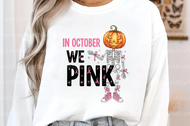 Halloween Breast Cancer Awareness Clipart Bundle - CraftNest - Digital Crafting and Art