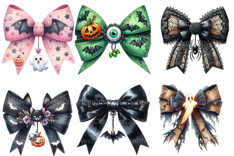 Halloween Bow Clipart Bundle 45 - CraftNest - Digital Crafting and Art