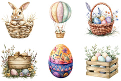 Boho Easter Clipart Bundle - CraftNest - Digital Crafting and Art