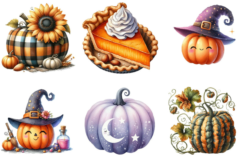 Pumpkin Halloween Clipart Bundle - CraftNest - Digital Crafting and Art
