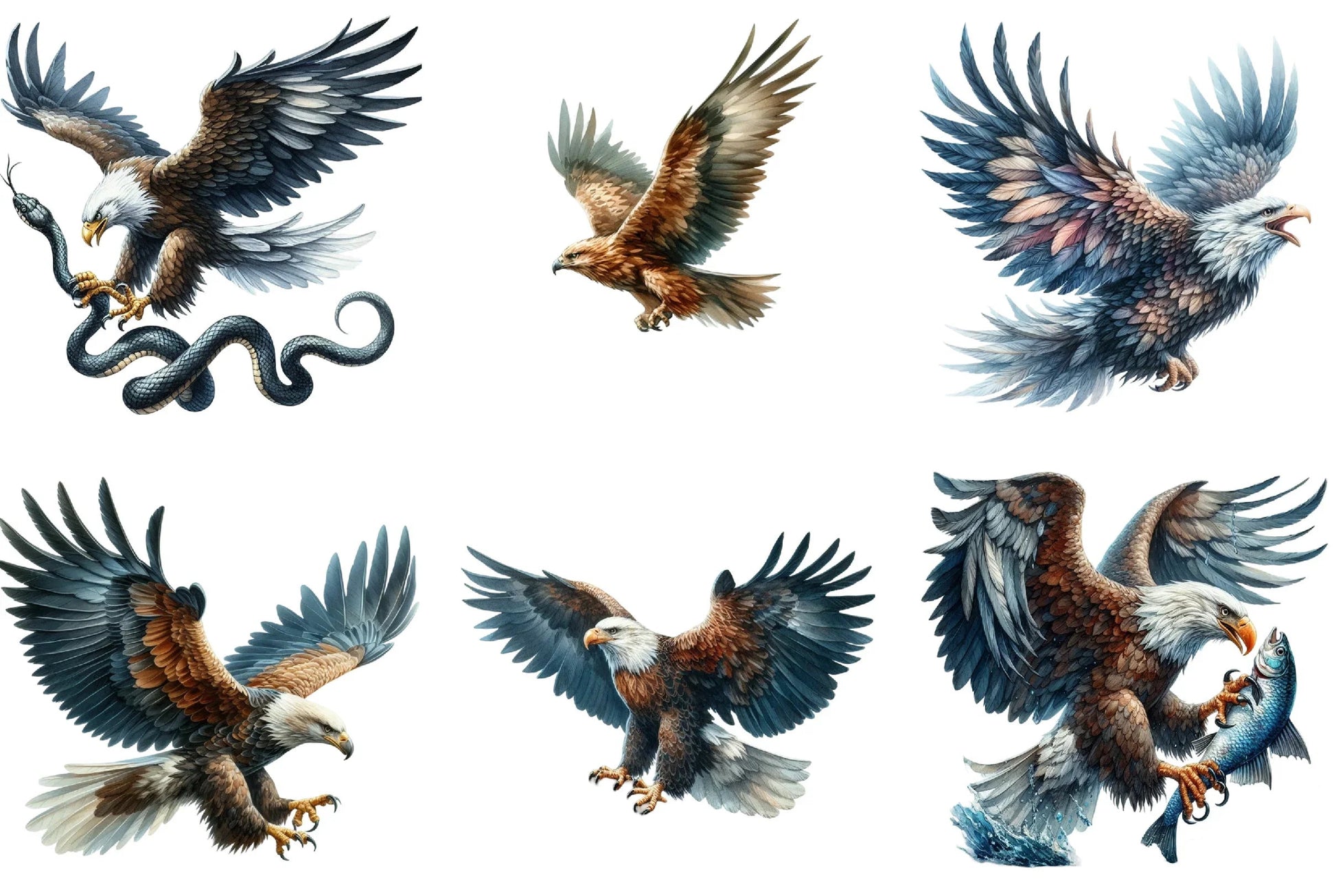 Hunting Eagle Clipart Bundle - CraftNest - Digital Crafting and Art