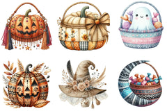 Boho Halloween Trick or Treat Clipart Bundle 99 - CraftNest - Digital Crafting and Art