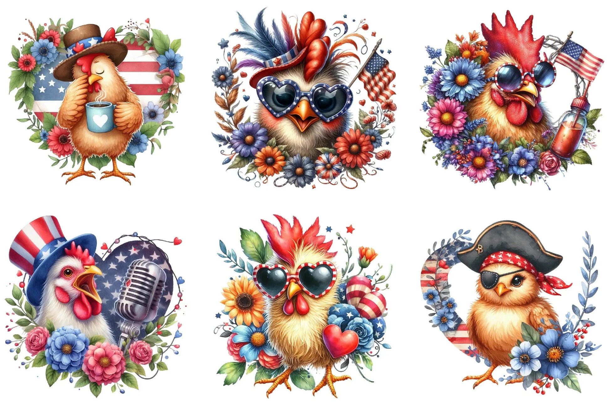 Crazy Chicken Clipart Bundle - CraftNest - Digital Crafting and Art