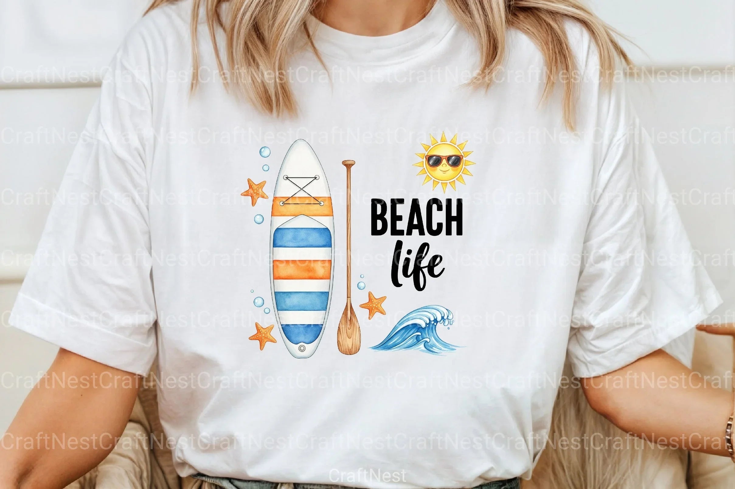 Beach Life Summer Clipart Bundle - CraftNest - Digital Crafting and Art