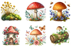 Summer Mushroom Clipart Bundle - CraftNest - Digital Crafting and Art