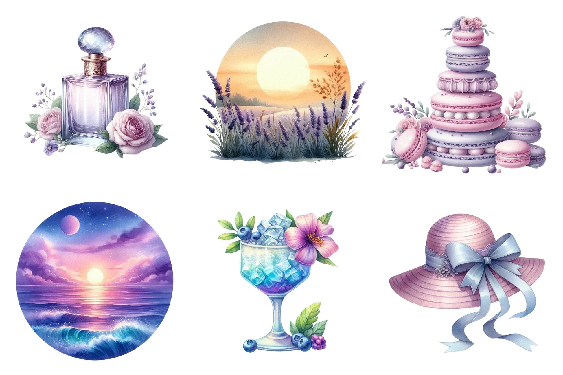 Purple Summer Clipart Bundle - CraftNest - Digital Crafting and Art