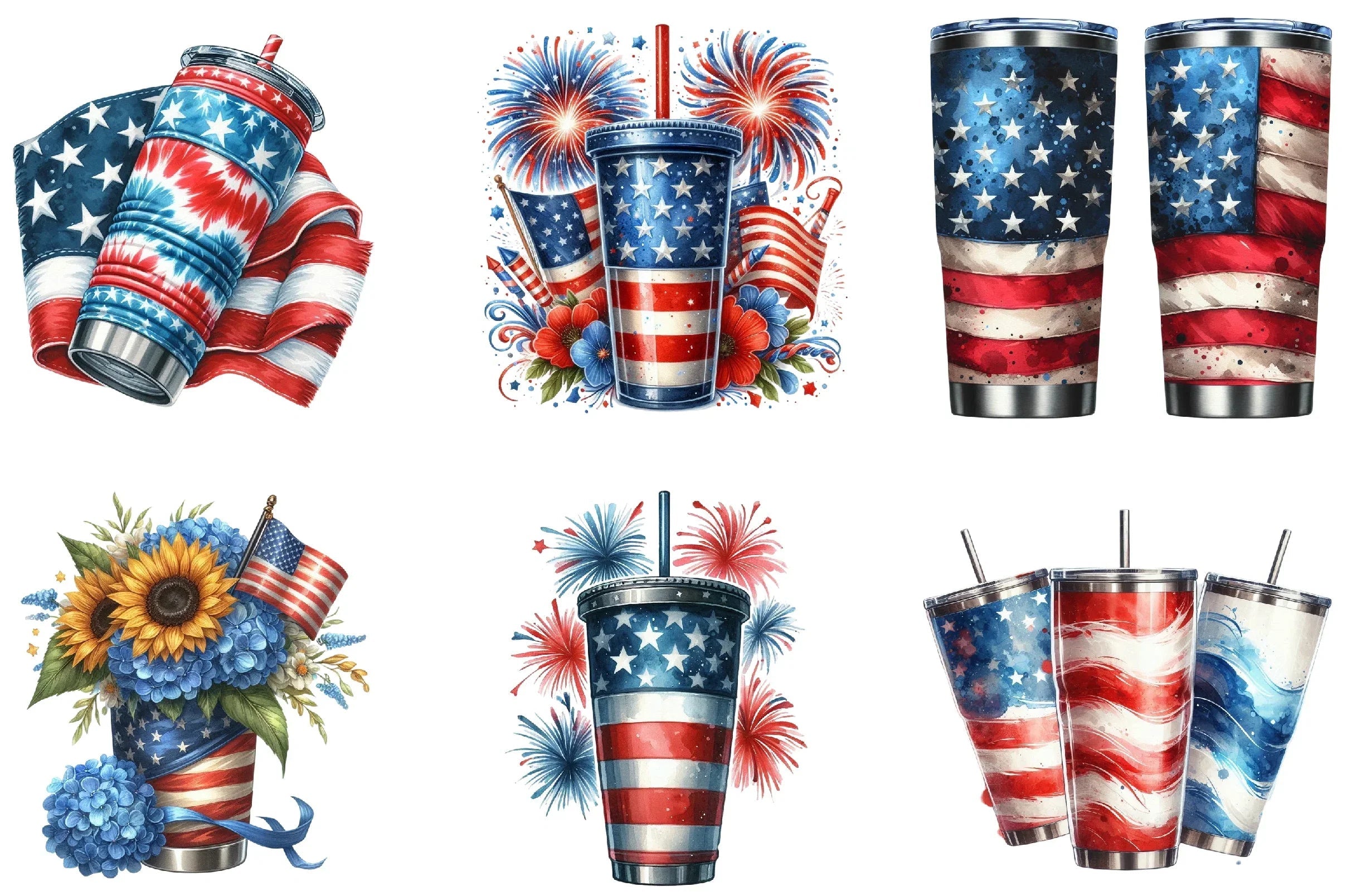 4th of July Tumbler Wrap Bundle - CraftNest - Digital Crafting and Art