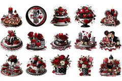 Romantic Valentine Dinner Clipart Bundle - CraftNest - Digital Crafting and Art