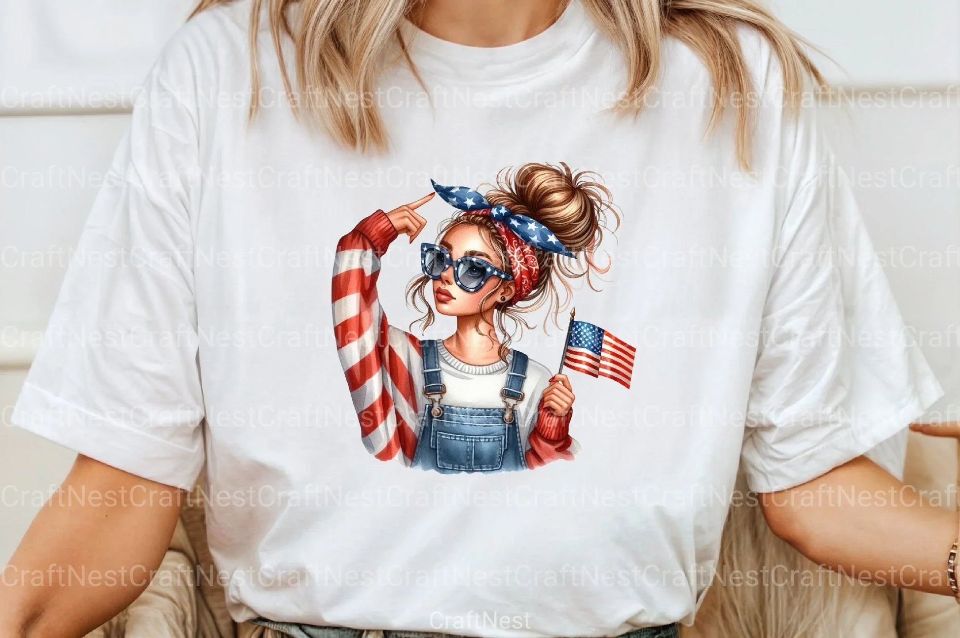 Messy Bun Bandana Mom Life Clipart Bundle 6 - CraftNest - Digital Crafting and Art