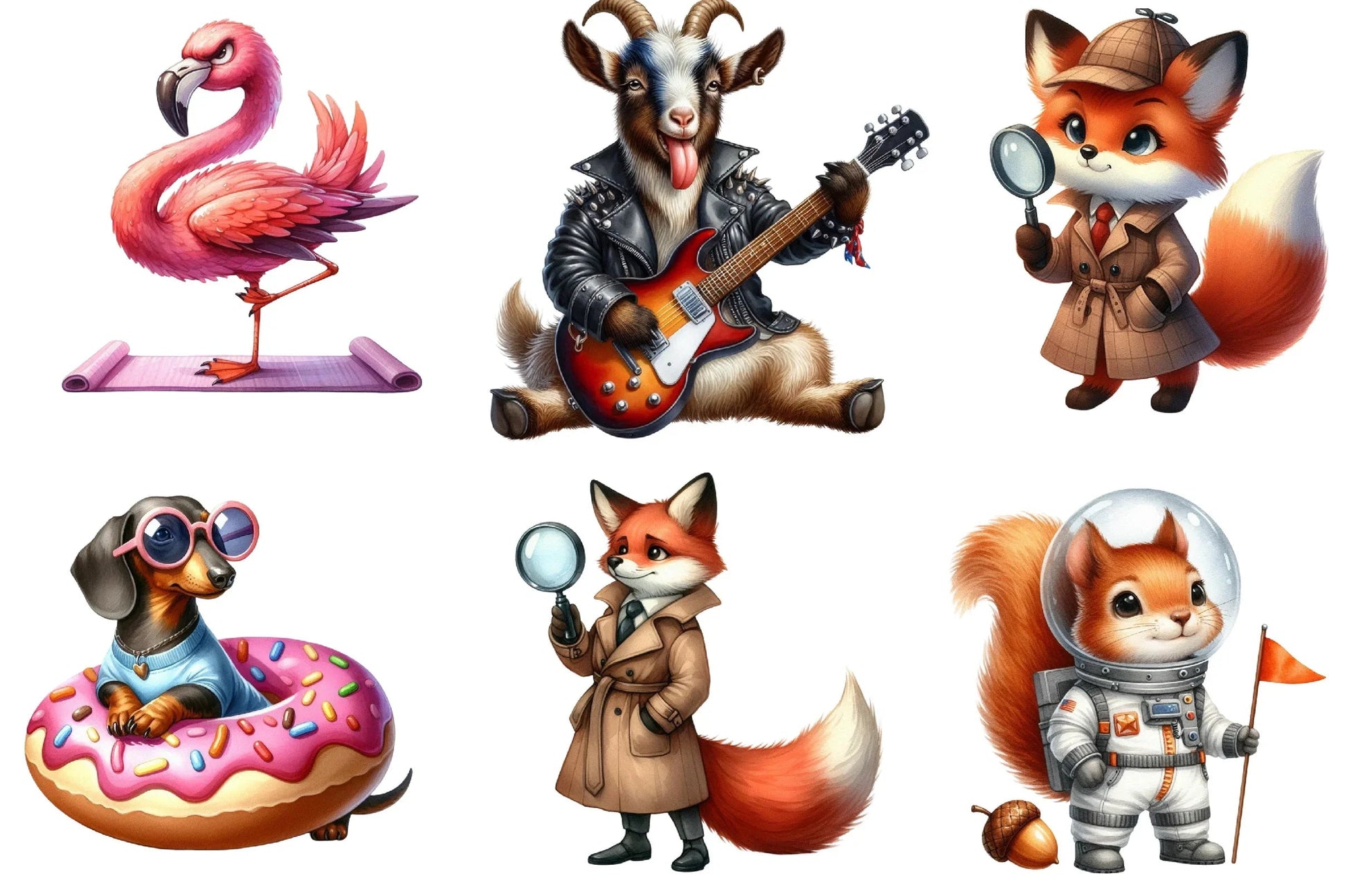Quirky Funny Animals Clipart Bundle - CraftNest - Digital Crafting and Art