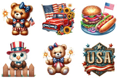 4th of July Clipart Bundle 1 - CraftNest - Digital Crafting and Art