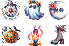 Groovy Halloween Clipart Bundle - CraftNest - Digital Crafting and Art
