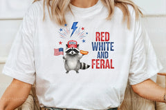 Red White and Feral: 4th of July Raccoon Clipart Bundle - CraftNest - Digital Crafting and Art