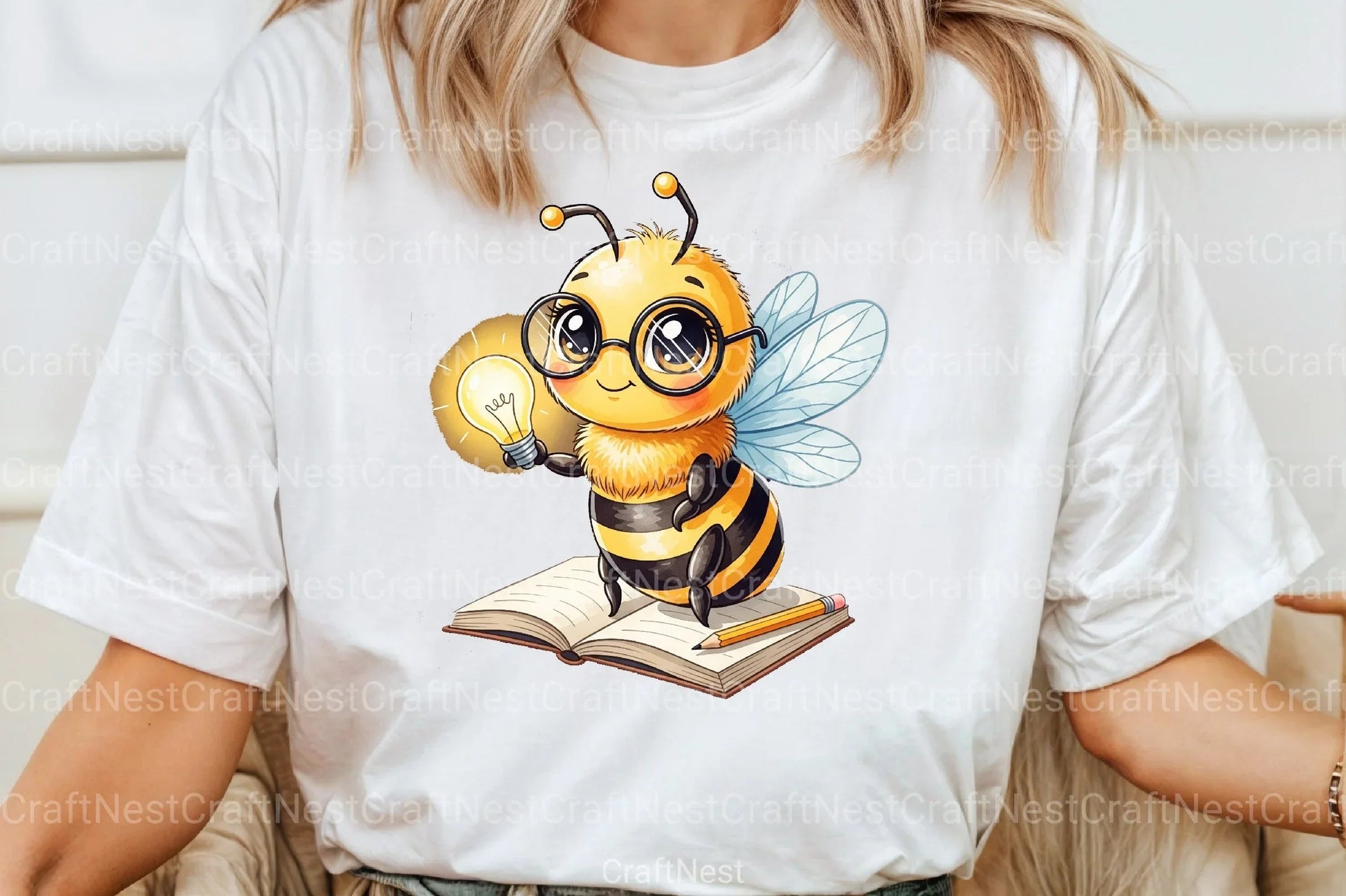 Back to School Bee Clipart Bundle 1 - CraftNest - Digital Crafting and Art