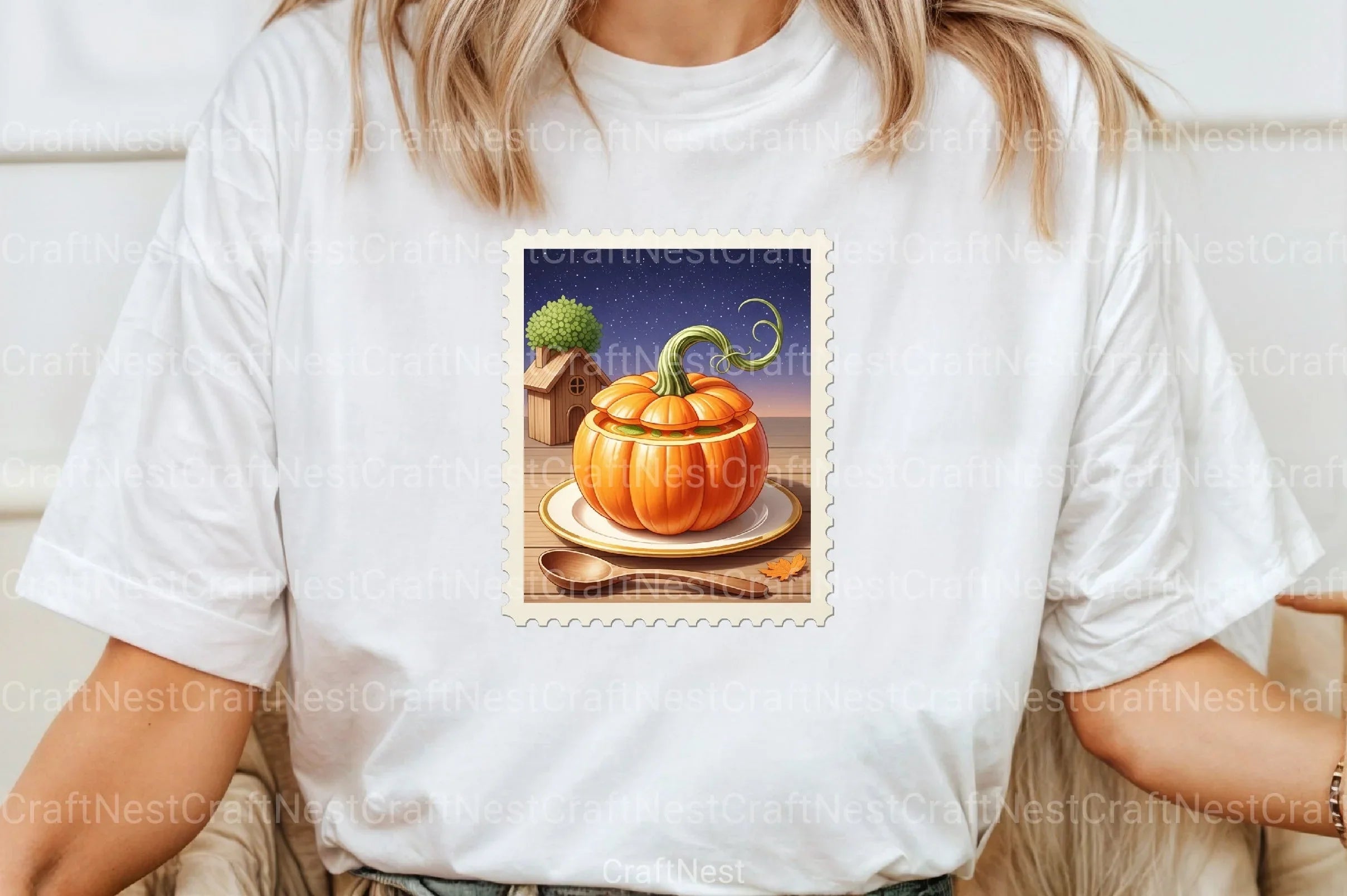 Pumpkin Postage Stamp Clipart Bundle 8 - CraftNest - Digital Crafting and Art