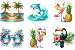 Summer Tropical Clipart Bundle - CraftNest - Digital Crafting and Art