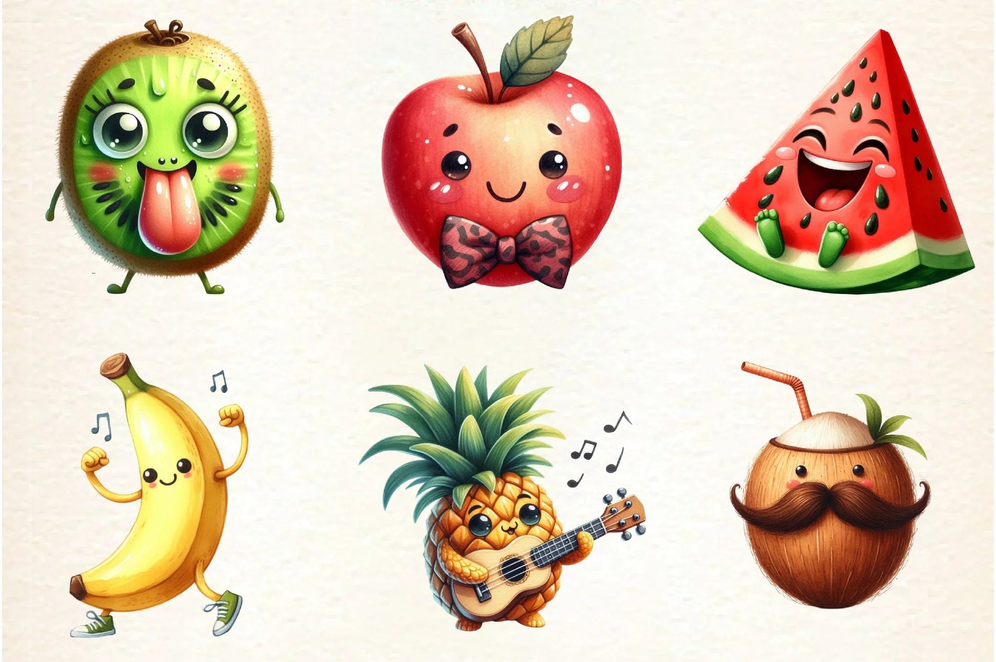 Funny Fruit Clipart Bundle - CraftNest - Digital Crafting and Art