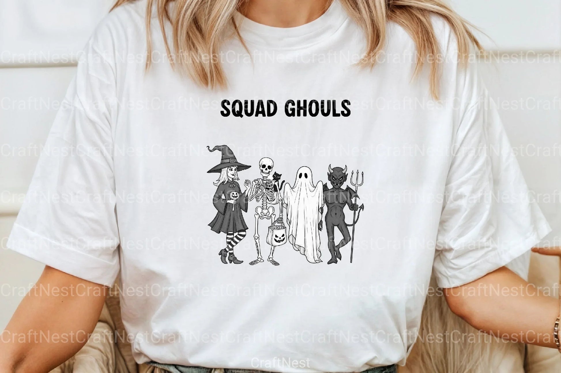 Vintage Halloween Witch Squad Ghouls Clipart Bundle - CraftNest - Digital Crafting and Art