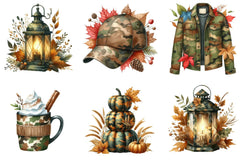 Camouflage Autumn Clipart Bundle - CraftNest - Digital Crafting and Art