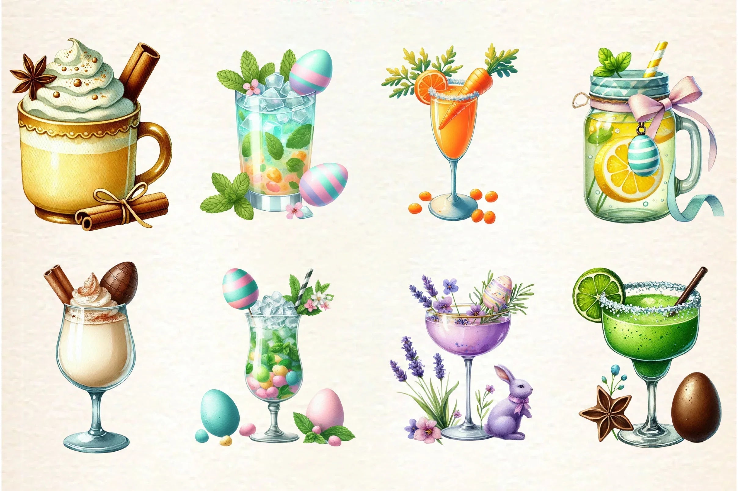 Easter Cocktail Collection Clipart Bundle - CraftNest - Digital Crafting and Art