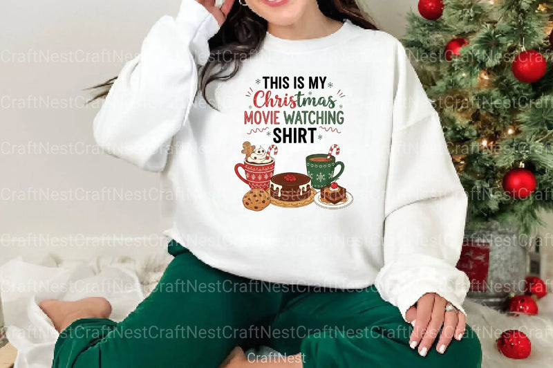 Christmas Movie Watching Shirt Clipart Bundle - CraftNest - Digital Crafting and Art