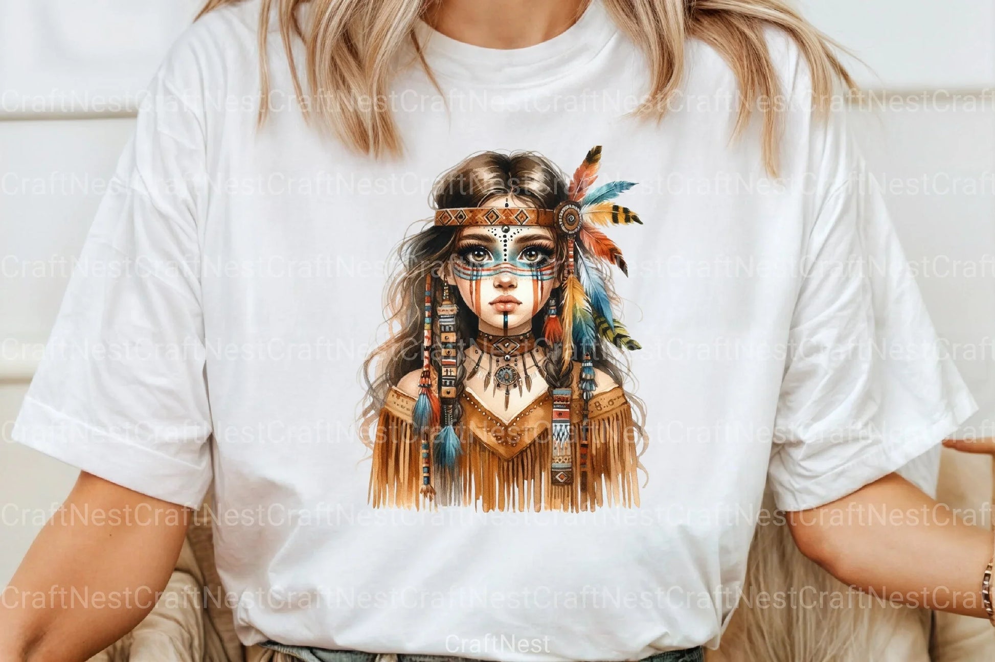 Tribal Boho Girl Clipart Bundle 11 - CraftNest - Digital Crafting and Art