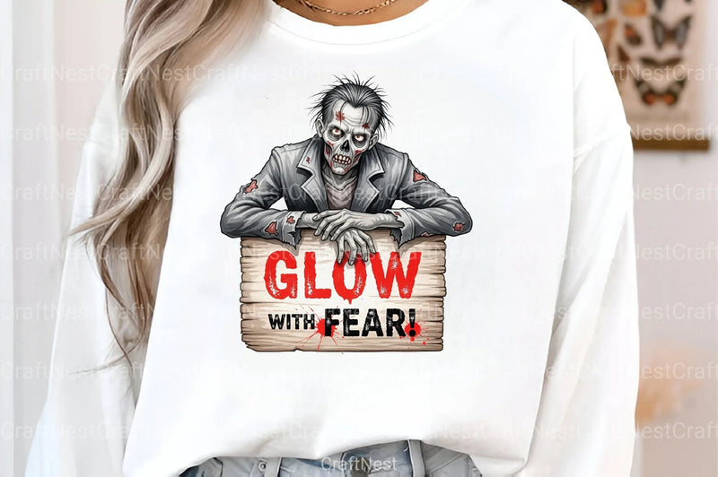 Glow With Fear: Zombie Design Clipart Bundle - CraftNest - Digital Crafting and Art