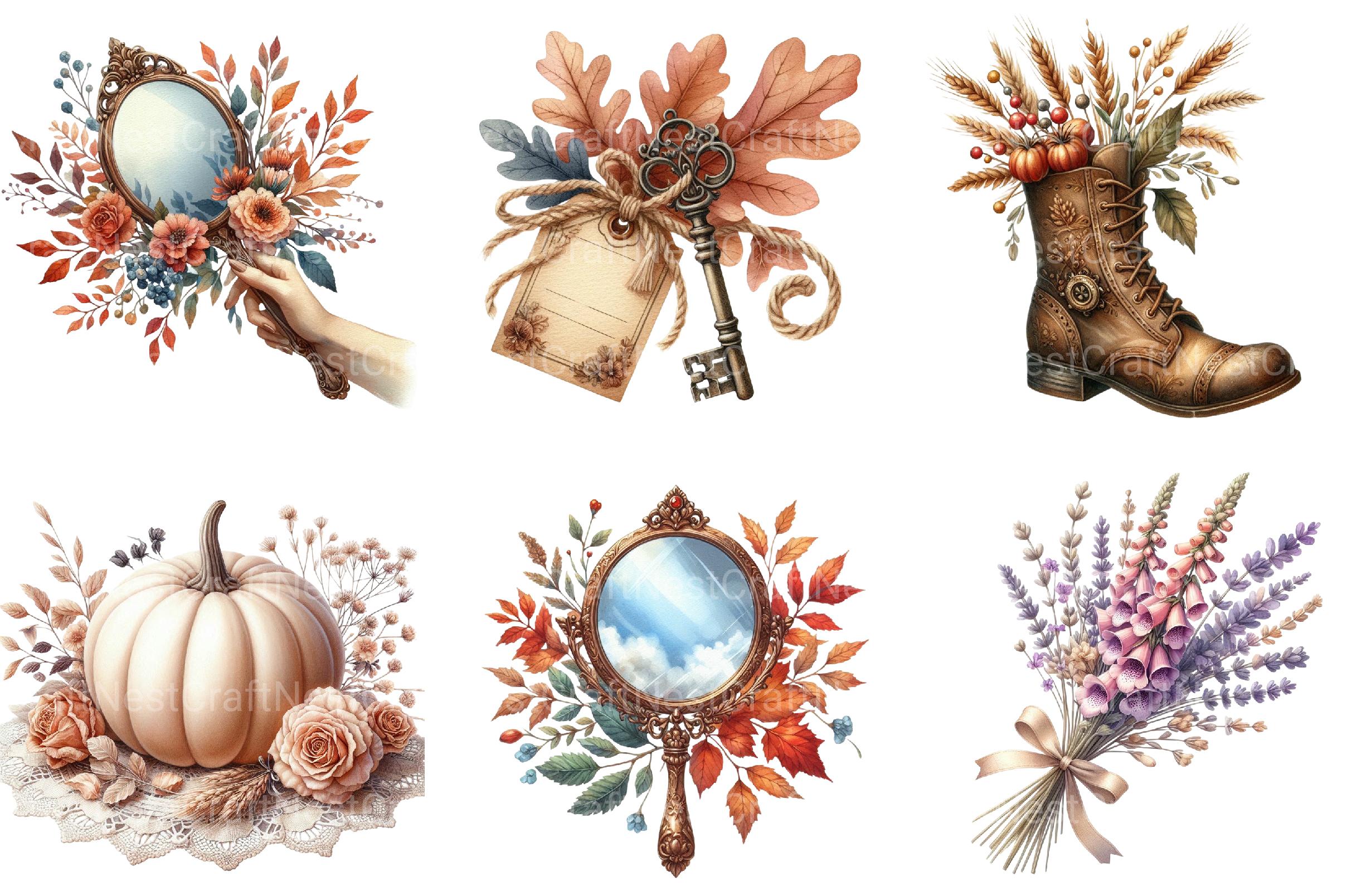 Victorian Cottagecore Fall Clipart