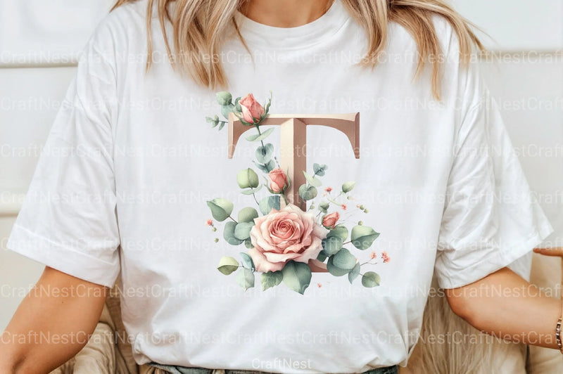 Floral Alphabet Clipart Bundle 99 - CraftNest - Digital Crafting and Art