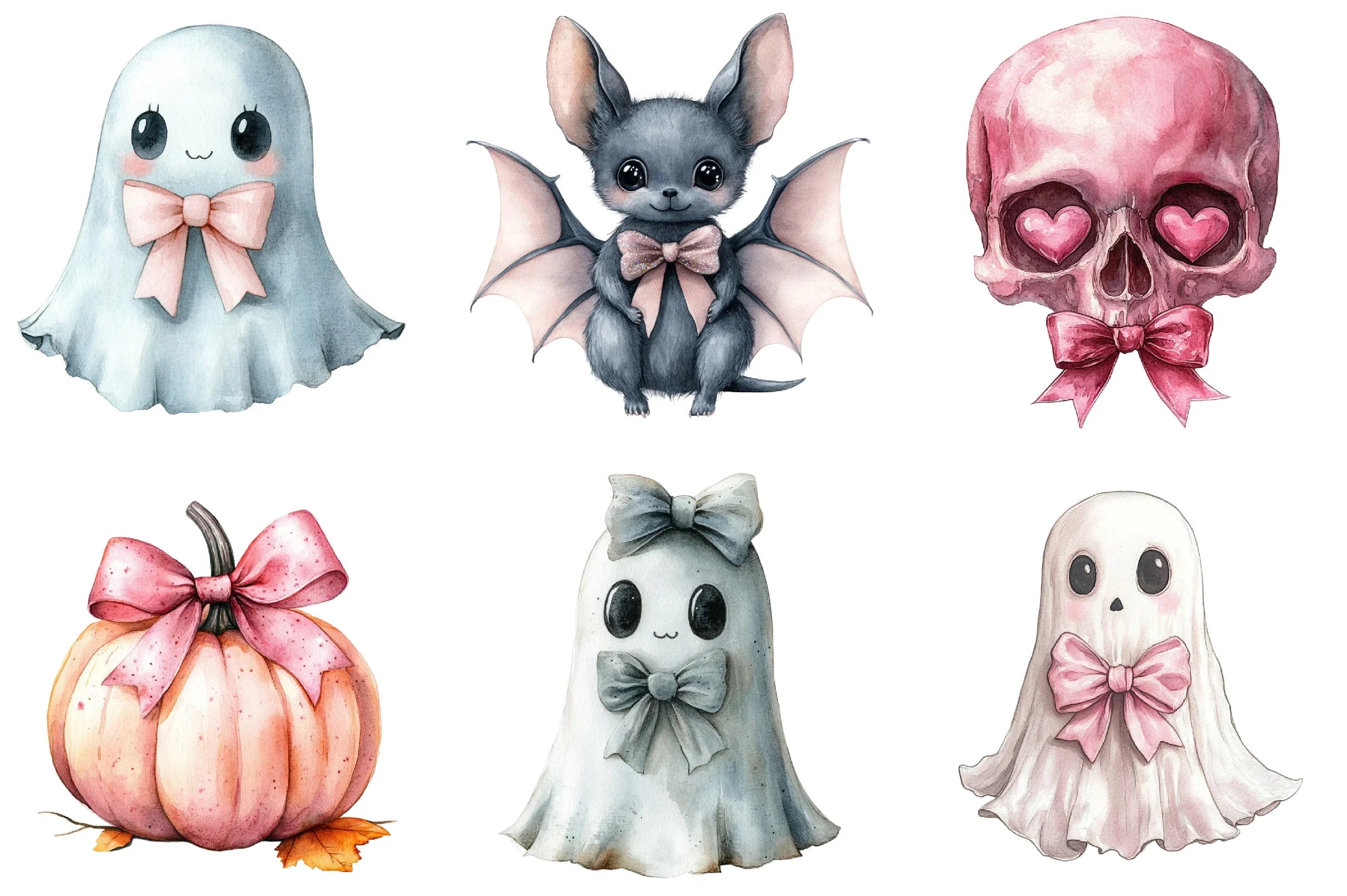 Pink Coquette Bow Halloween Clipart Bundle - CraftNest - Digital Crafting and Art