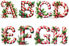 Christmas Alphabet Clipart Bundle 8 - CraftNest - Digital Crafting and Art