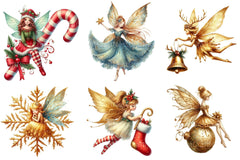 Christmas Gold Fairy Clipart Bundle - CraftNest - Digital Crafting and Art