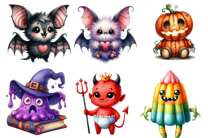 Halloween Monsters Clipart Bundle - CraftNest - Digital Crafting and Art
