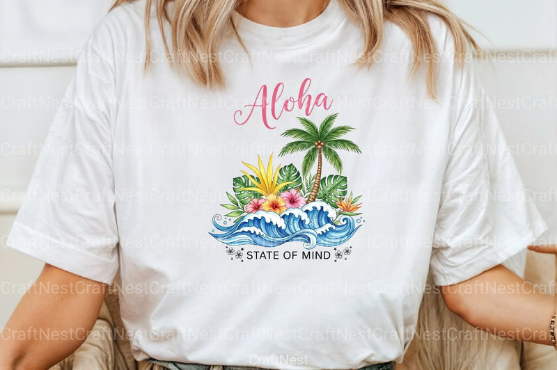 Summer Aloha Beach Boho Floral Clipart Bundle - CraftNest - Digital Crafting and Art