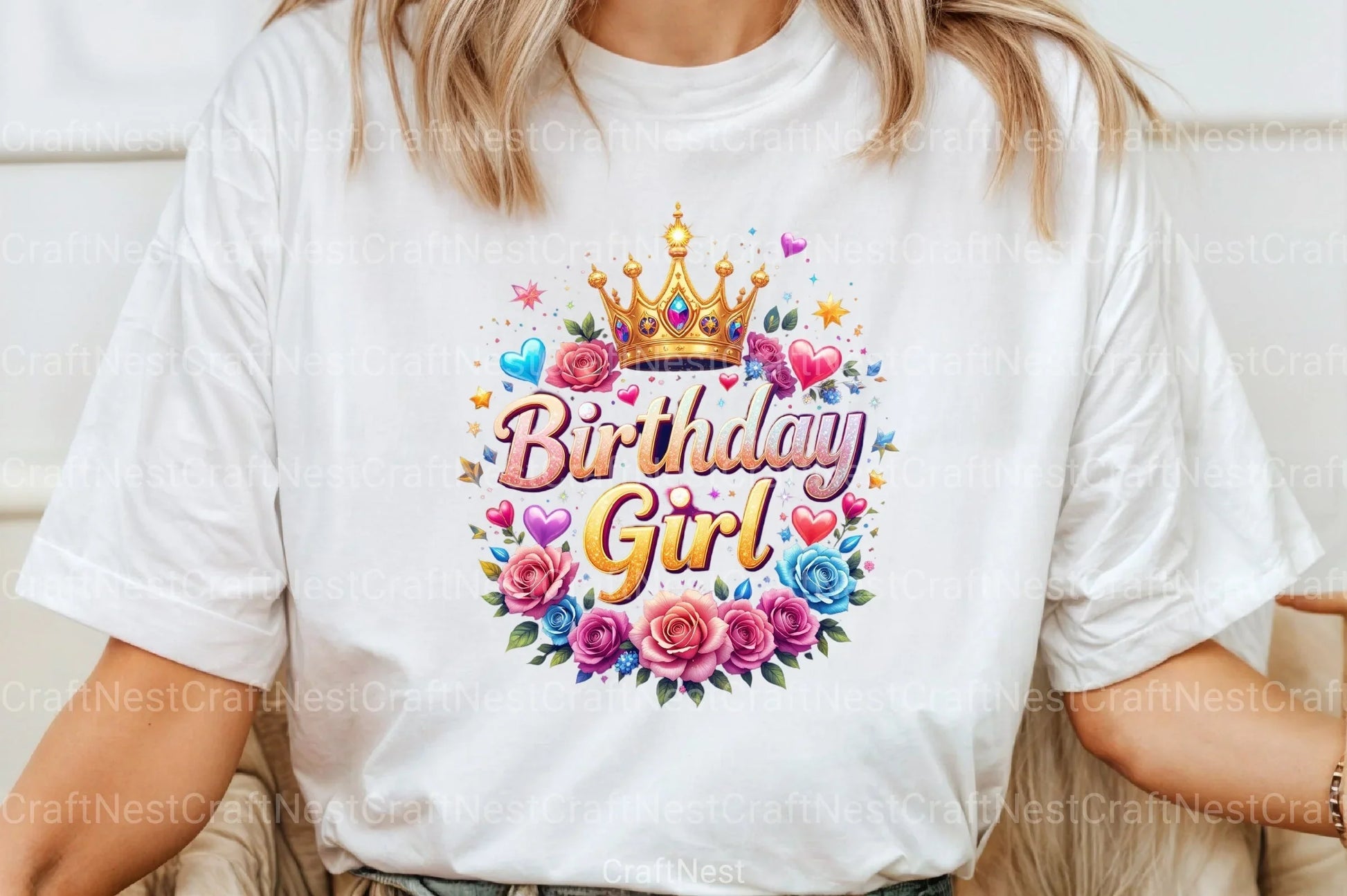 Birthday Girl Floral Clipart Bundle 22 - CraftNest - Digital Crafting and Art