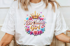 Birthday Girl Floral Clipart Bundle 22 - CraftNest - Digital Crafting and Art