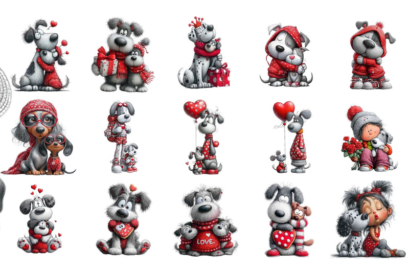 Valentine Dog Mom Clipart Bundle - CraftNest - Digital Crafting and Art