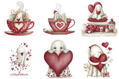 Valentine Ghost Clipart Bundle - CraftNest - Digital Crafting and Art