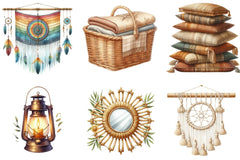 Boho Home Decor Clipart Bundle - CraftNest - Digital Crafting and Art