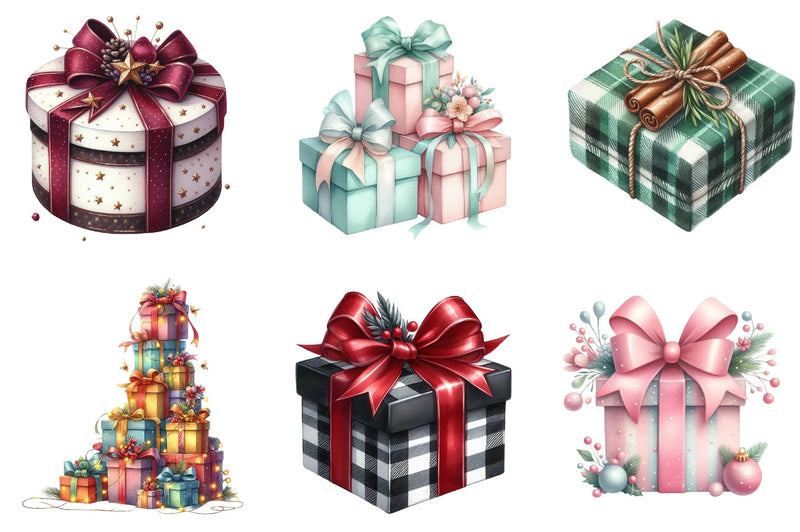 Christmas Gifts Clipart Bundle - CraftNest - Digital Crafting and Art