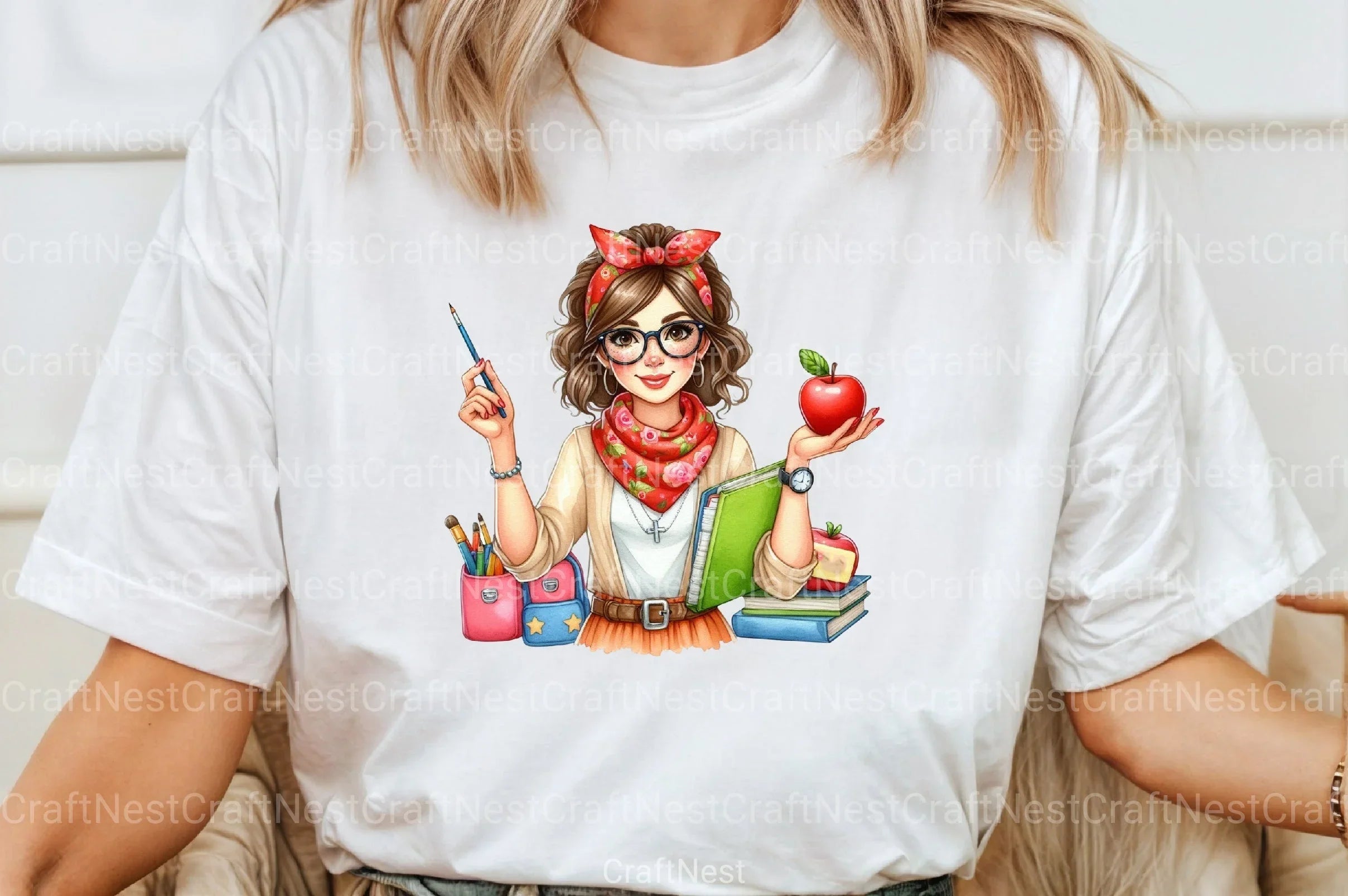 Messy Bun Bandana Mom Life Clipart Bundle 2 - CraftNest - Digital Crafting and Art