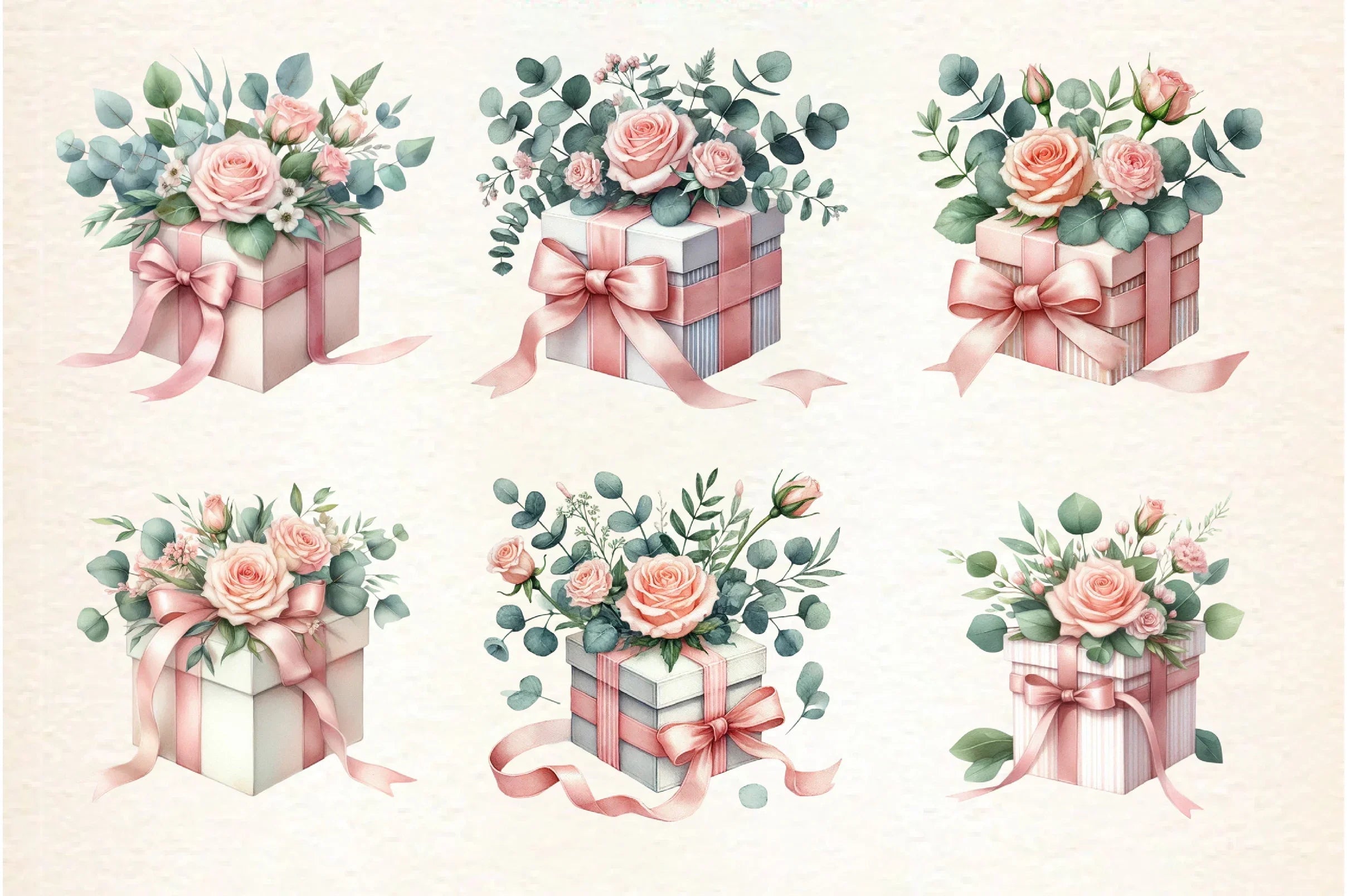 Floral Gift Box Clipart Bundle - CraftNest - Digital Crafting and Art