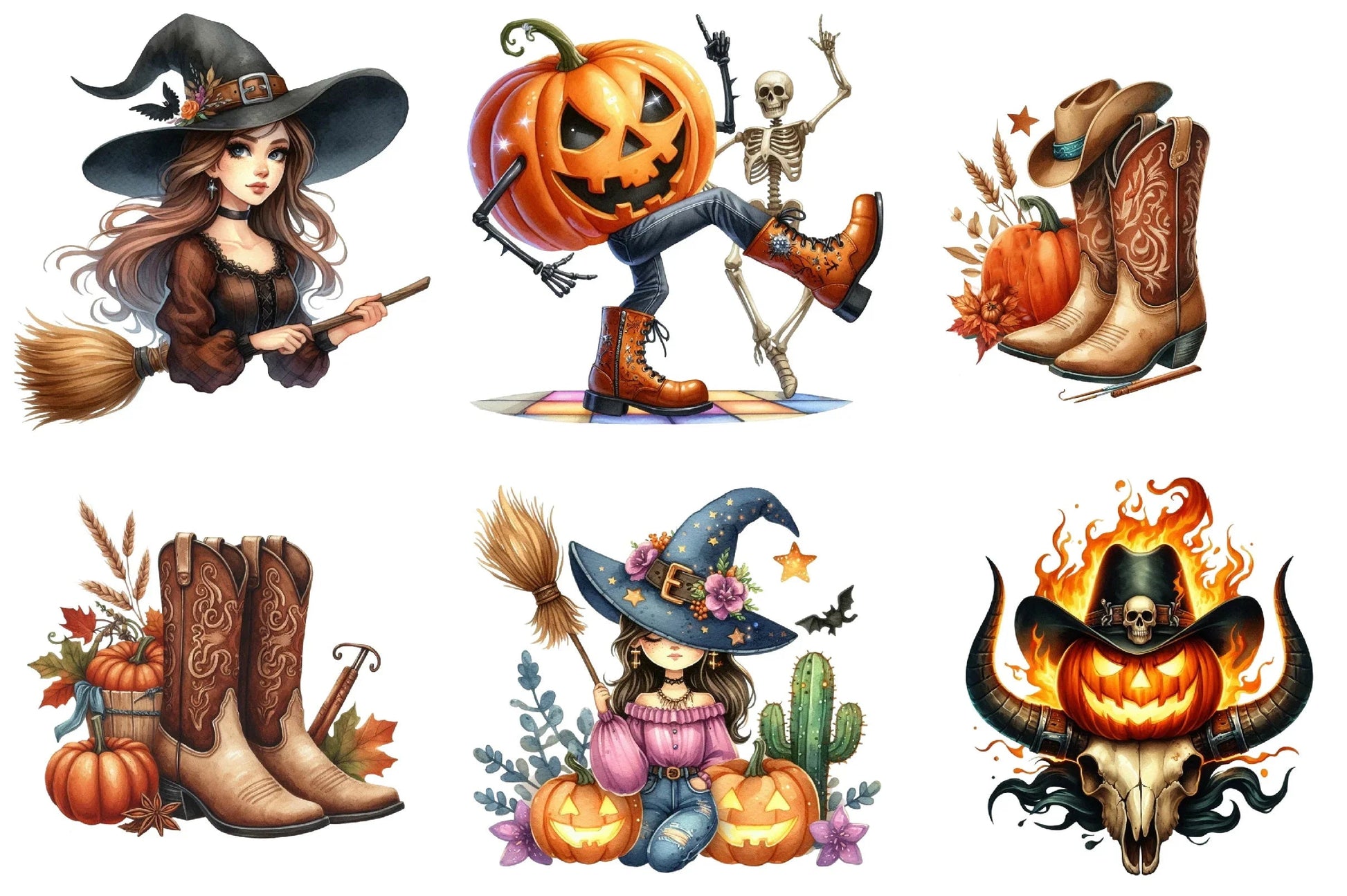 Western Halloween Quotes Clipart Bundle - CraftNest - Digital Crafting and Art