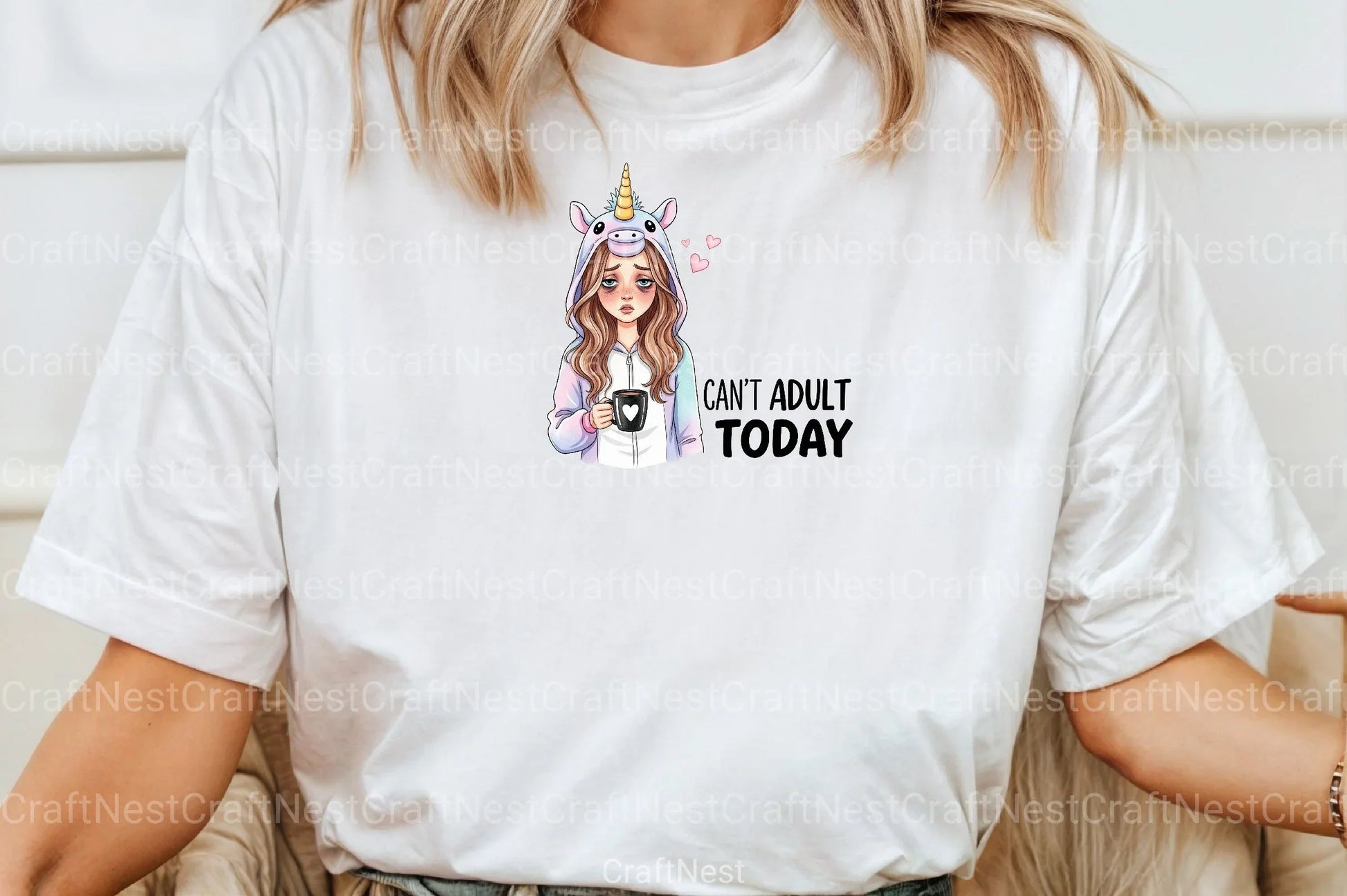 Sarcastic Funny Girl Can't Adult Today Clipart Bundle 8 - CraftNest - Digital Crafting and Art