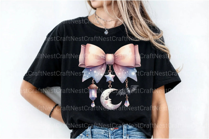 Halloween Coquette Bow Clipart Bundle 5 - CraftNest - Digital Crafting and Art