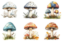 Embroidered Mushrooms Clipart Bundle - CraftNest - Digital Crafting and Art