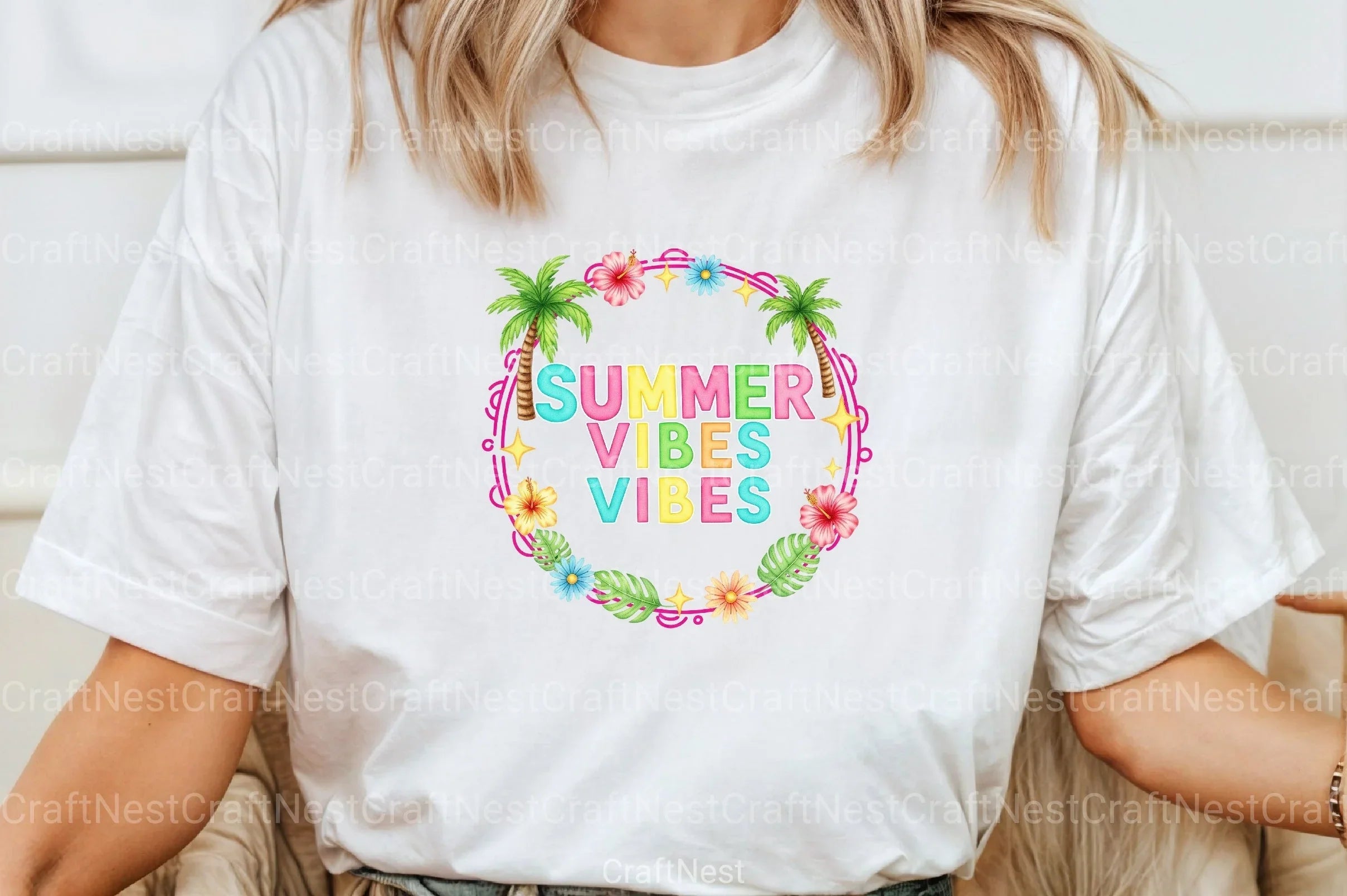 Summer Vibes Colorful Clipart Bundle - CraftNest - Digital Crafting and Art